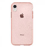 Силіконовий чохол для iPhone XR - Glitter з блискітками, Рожевий, фото 3