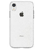Силіконовий чохол для iPhone XR - Glitter з блискітками, Прозорий, фото 3