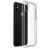 Силіконовий тонкий чохол для iPhone XS/X - Прозорий, фото 3