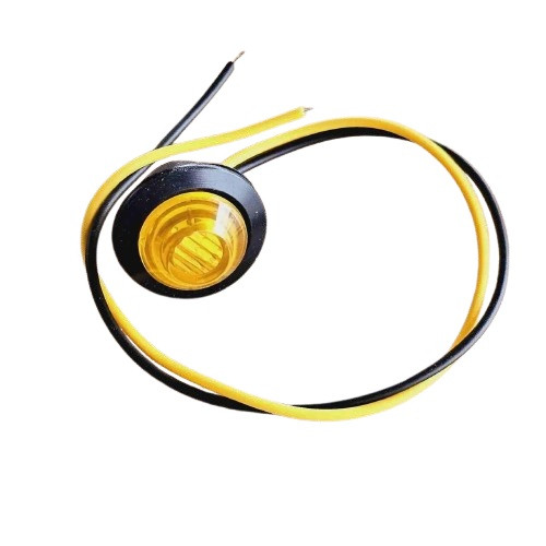 Ліхтар LED габаритний круглий 12В-24В діам 27 мм IP67 жовтий