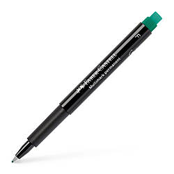 Маркер перманентний Faber-Castell Multimark Permanent, колір зелений F (0,6 мм), 151363