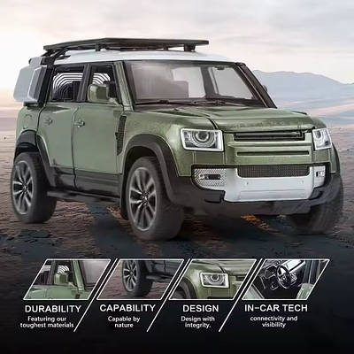 Потужний іграшковий джип всюдихід Land Rover Wilderness Інерційна машинка кросовер дитині Метал Колір навмання