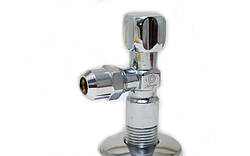 Кран кутовий, вентильний 1/2" - 3/8" + цанга 10мм, металева ручка Ango №6