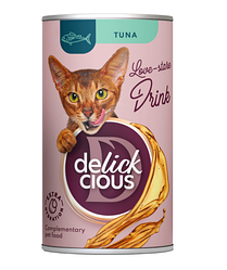 Додатковий корм для котів Delickcious (Делішес напій з тунцем) 140г.