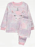 Подарунковий набір: флісова піжама + сумочка George на дівчинку р.146-152 - 11-12 років, єдиноріг, фото 3