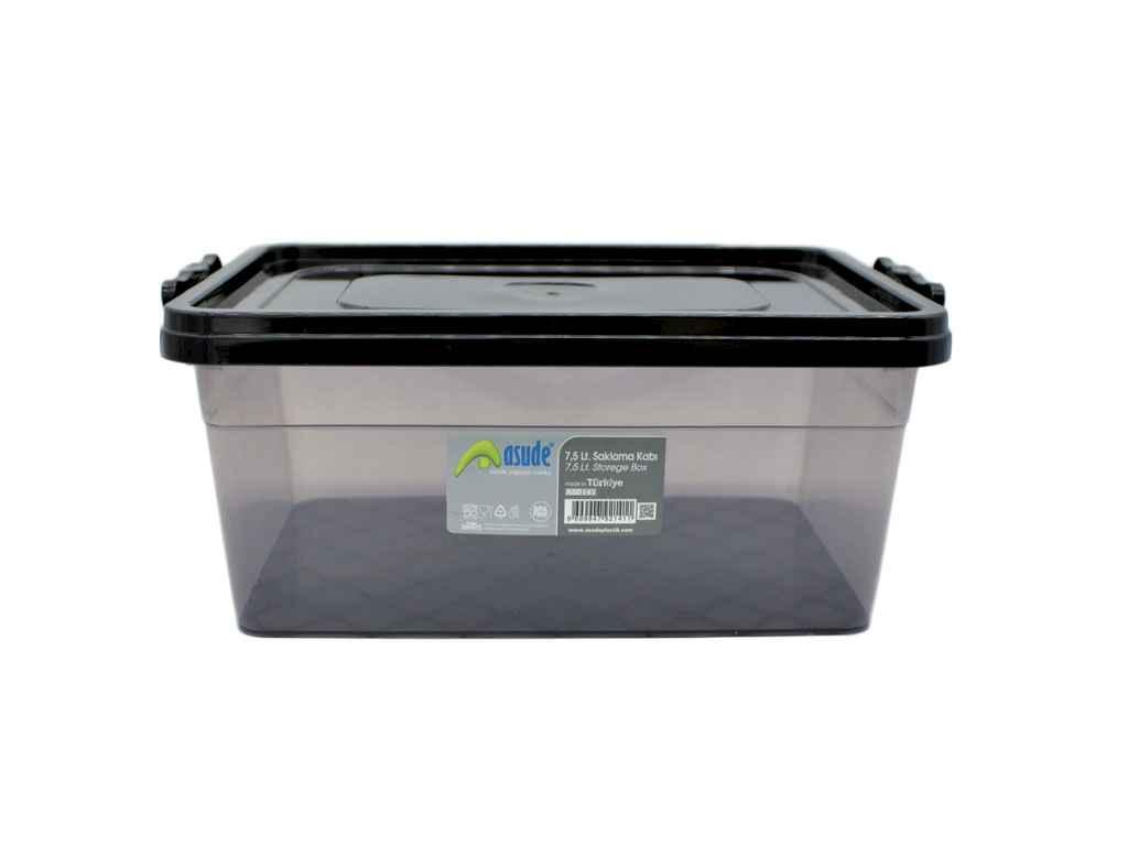 Контейнер пластиковий з кришкою 7,5л чорний ТМ ASUDE PLASTIK FG