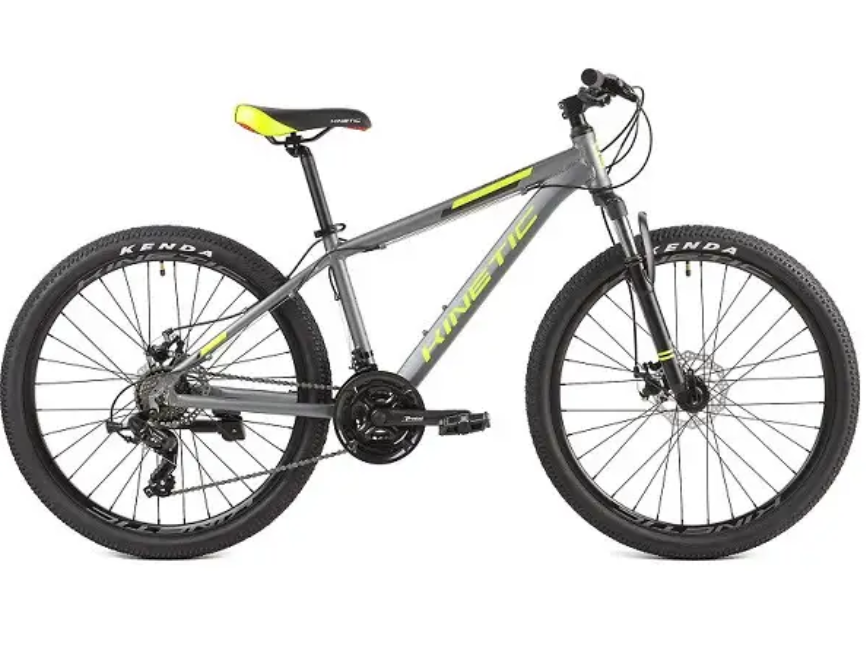 Велосипед гірський спортивний Kinetic Profi 26" на зріст 145-160 см сіро-жовтий