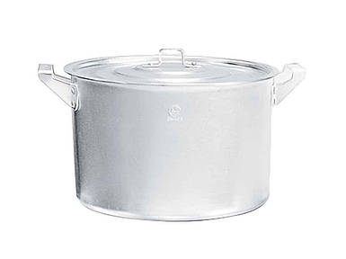 Каструля алюмінієва циліндрична 8л мет. кришк ТМ INTEROS FG