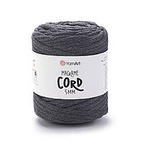 Yarnart MACRAME CORD 5 мм (Макраме Корд 5 мм) № 758 темно-сірий (Пряжа напівбавовна, нитки для в'язання)