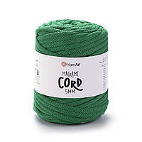 Yarnart MACRAME CORD 5 мм (Макраме Корд 5 мм) № 759 зелений (Пряжа напівбавовна, нитки для в'язання)