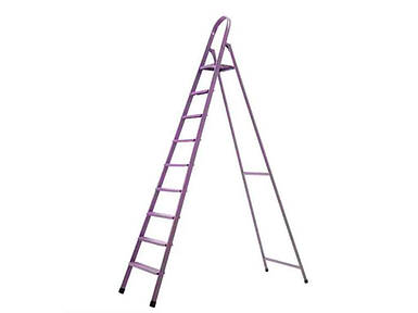 Драбина металева побутова для дому 9 сход. (8схід.столик) ТМ ТЕХНОЛОГ FG