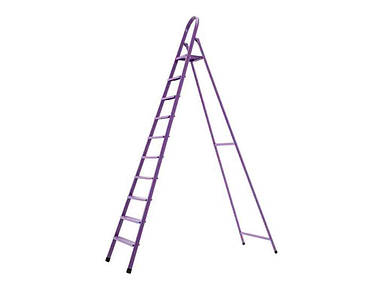 Драбина металева побутова для дому 10 сход. (9 захід.столик) ТМ ТЕХНОЛОГ FG