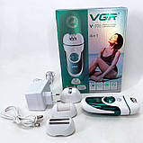 Тример для жінок, Щітка для чищення п'ят, Електрична щітка п'ят Депілятор електричний домашній KY-93, фото 6