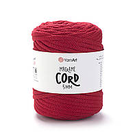 Yarnart MACRAME CORD 5 мм (Макраме Корд 5 мм) № 773 червоний (Пряжа напівбавовна, нитки для в'язання)