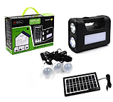 Портативна сонячна система GDLITE GD-8080, 4000 мА/год, з функцією повербанк і виносними лампочками, фото 2