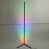 Кутова LED лампа-торшер RGB 1.2м з підсвічуванням та пультом LK202307-47, фото 5