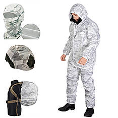 Комплект Маскувальний костюм білий Alpine Multicam 4 в 1