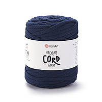 Yarnart MACRAME CORD 5 мм (Макраме Корд 5 мм) № 784 синій (Пряжа напівбавовна, нитки для в'язання)