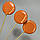 Льодяник круглий помаранчевий матовий малий, фото 6