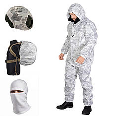 Комплект Маскувальний костюм білий Alpine Multicam 4 в 1