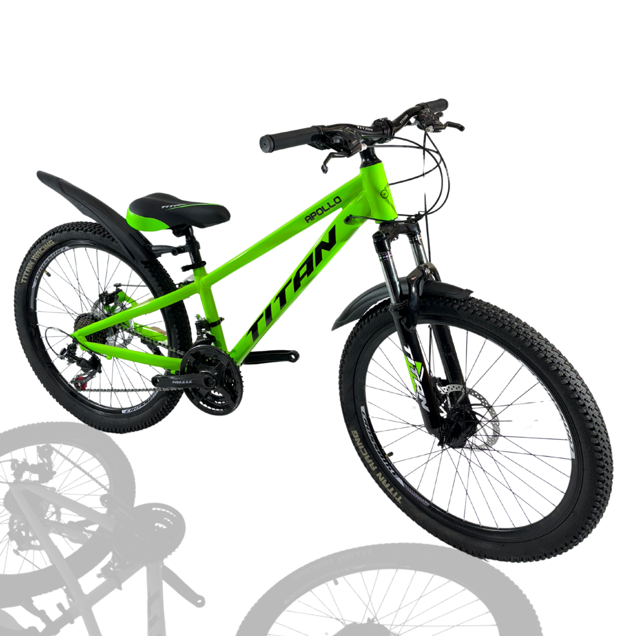 Велосипед Підлітковий 26 Cross Apollo-Рама-13 Зелено-чорний, Алюмінієвий від 130 см зріст