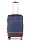Валіза середня M синя 66х42х25(+5)см/74л/3.6кг/Worldline 629, фото 2