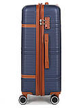 Валіза середня M синя 66х42х25(+5)см/74л/3.6кг/Worldline 629, фото 7
