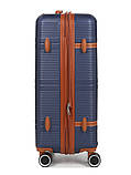 Валіза середня M синя 66х42х25(+5)см/74л/3.6кг/Worldline 629, фото 10
