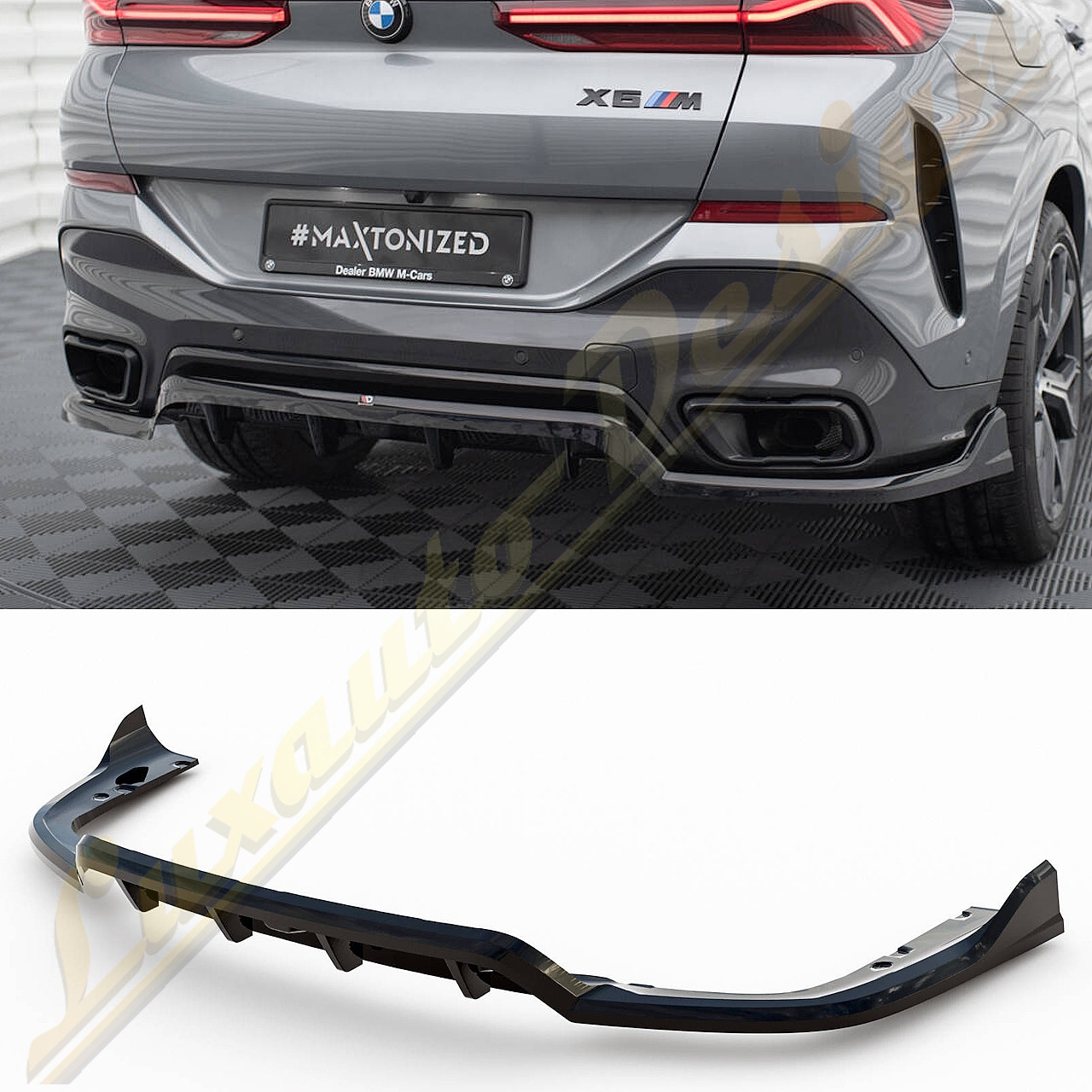 Диффузор Maxton V2 BMW X6 M-Pack G06 Facelift, фото 1