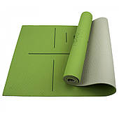 Фітнес-килимок Yoga Mat TPE 1,83мх0,61мх6мм для фітнесу, йоги, тренувань (MS0613-21)