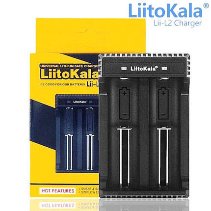 Зарядний пристрій LiitoKala Lii-L2 універсальний для Li-Ion акумуляторів Li-Ion з індикатором заряду, фото 1