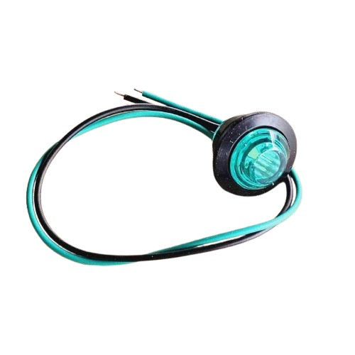 Ліхтар LED габаритний круглий 12В-24В діам 27 мм IP67 зелений