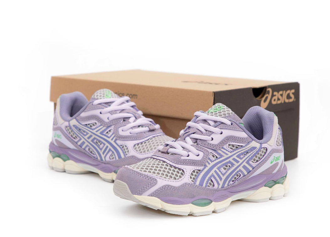 Жіночі кросівки Asics Gel NYC Purple взуття Асікс Гель фіолетові пурпурові сиреневі замшеві весна осінь демісезон, фото 1