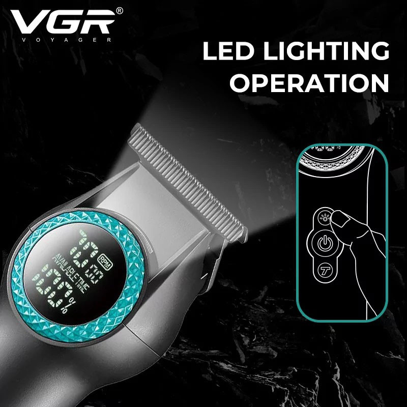Перукарська машинка для бороди бездротова VGR V-990, Чоловічий набір для стрижки AZ-799 волосся бездротовий