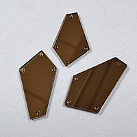 Дзеркала акрилові пришивні  Розмір 22х37мм колір Coffe