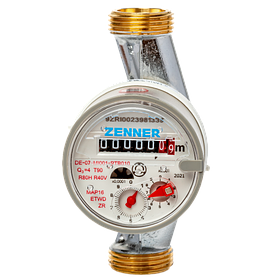 Лічильник гарячої води Ду 20 Zenner ETWD (без штуцерів)