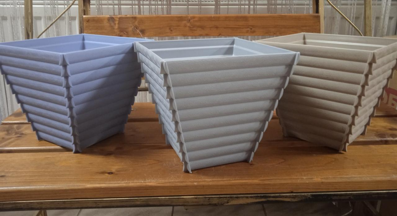 Горщик для квітів WOODEN 4 л. ALYA Plastik, Туреччина ALY-504 21*21*18 см