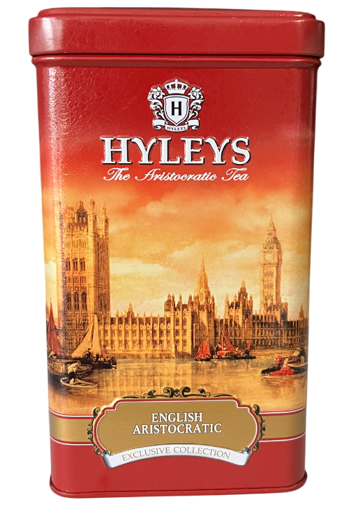 Чай Hyleys Англійський Аристократ чорний цейлонський без добавок 100 грамів у жерстяній банці, фото 1