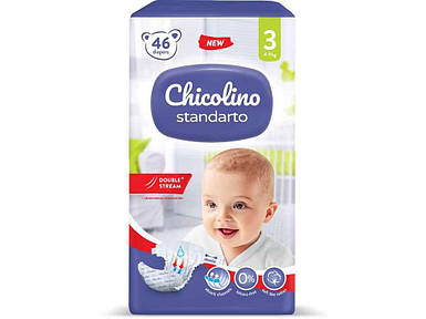 Підгузники дитячі 3 (4-9кг) 46шт MIDDLE Standarto ТМ Chicolino FG