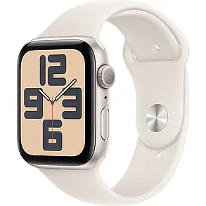 Apple Watch SE 2 2024 GPS 44mm Starlight Aluminium with Starlight Sport Band M/L MXEV3, фото 3