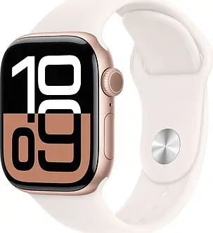 Apple Watch Series 10 GPS 42mm Rose Gold Aluminum Case with Light Blush Sport Band S/M MWWH3, фото 1