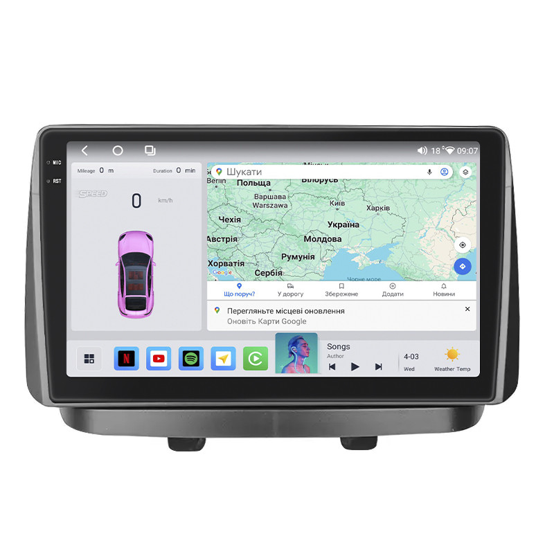 Штатна магнітола Lesko для Fiat Doblo I 2000-2005 екран 10" 4/64 QLED CarPlay 4G Wi-Fi GPS 360 Prime 5 шт., фото 1