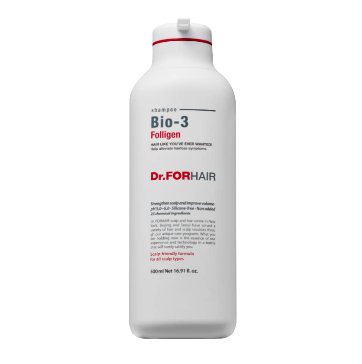 Зволожувальний шампунь проти випадання волосся Dr.Forhair Folligen Bio-3 Shampoo 500 мл