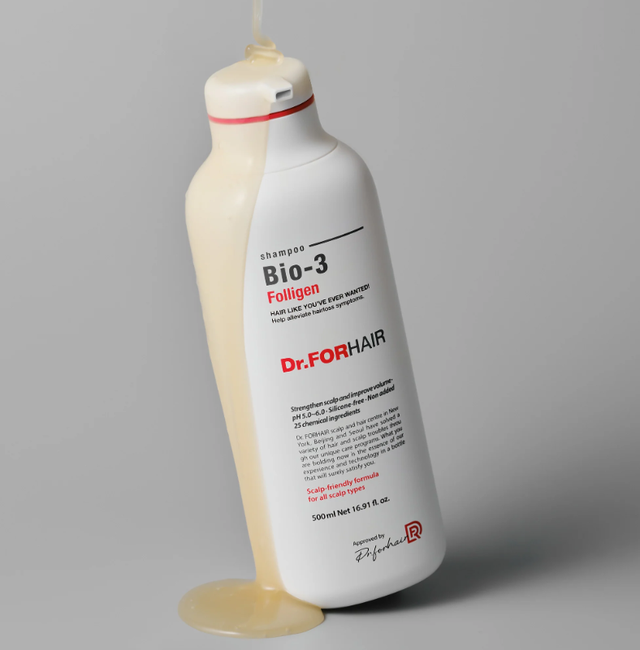 Зволожувальний шампунь проти випадання волосся Dr.Forhair Folligen Bio-3 Shampoo