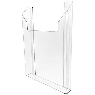 Кишеня для рекламних буклетів А4 вертикальна настінна 210х300, 30мм, зі скотчем