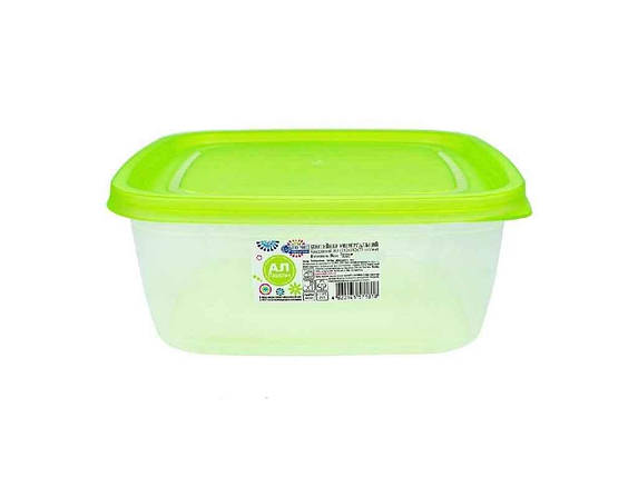 Контейнер харчовий економ квадрат №3 1,5л 4820143571818 ТМ AL-PLASTIK, фото 1