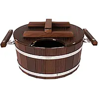Запарник Tesli 15 л. із термодеревини та нержавіючою вставкою з кришкою