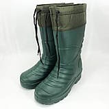 Робоче спеціальне взуття 42 размер (28 см), Теплі гумові чоботи олива, Гумові чоботи FT-765 чоловічі робочі, фото 2