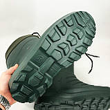 Робоче спеціальне взуття 42 размер (28 см), Теплі гумові чоботи олива, Гумові чоботи FT-765 чоловічі робочі, фото 7
