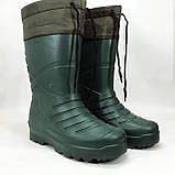 Робоче спеціальне взуття 42 размер (28 см), Теплі гумові чоботи олива, Гумові чоботи FT-765 чоловічі робочі, фото 8